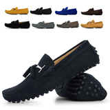 taobao english Men's boat shoes Peas shoes of England the male leather Korean version of the matte trend the casual set foot male shoes driving shoes