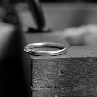  99足銀手工實心圓柱簡約無雕刻素銀纯银戒指“極素行為”需定制