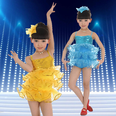标题优化:女童演出服 六一儿童芭蕾舞天鹅裙 现代舞拉丁舞演出服 厂家直销