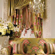 布拉格艾可品牌窗帘欧式异域客厅卧室高级定制仿真丝绣花窗帘窗