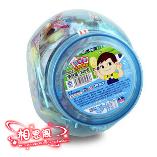  儿童节糖果 不二家棒棒糖香醇牛奶乳酸牛奶味棒棒糖60支348(540)g