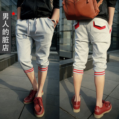 男士<em>短裤</em>七分裤夏季休闲裤时尚潮流<em>男款哈伦裤</em>