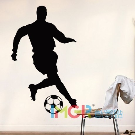 平面墙贴体育运动墙贴足球明星人物贴纸儿童房