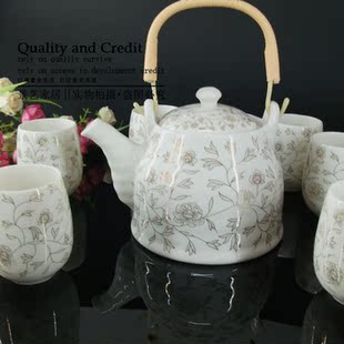 Super affordable set of seven large tea set in Jingdezhen  suihua filters gift box packaging