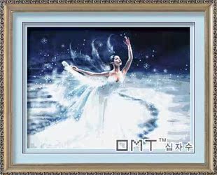 梨花胜雪*OMT十字绣套件人物-048 雪舞(14CT)