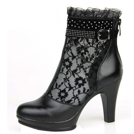 2014春秋新款香港<em>红蜻蜓女鞋</em> 高跟 蕾丝 <em>鱼嘴</em> 