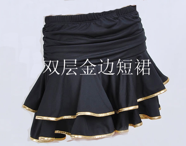 舞蹈裙 肚皮舞拉丁舞裙爵士舞裙 舞蹈短裙 肚皮舞双层金边短裙在类目 运动/瑜伽/健身/球迷用品, 舞蹈/健美操/体操, 拉丁舞, 拉丁舞下装中 - 来自Buy2taobao.com提供专业的淘宝代购服务