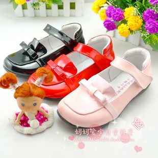  新款 小林川子女童皮鞋 儿童公主鞋牛皮韩版单皮鞋18 童鞋 女