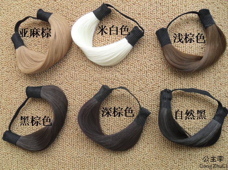 韩国假发系列 皮筋 直发假发皮筋 直发 发绳 手工发圈