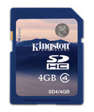 正品金士顿4G 高速SD卡 SDHC 4GB class4数码相机内存卡存储卡