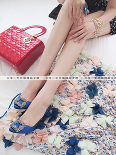  暮光之城 欲望都市 丝绸高跟鞋 宝石高跟鞋  结婚鞋（78号）预定