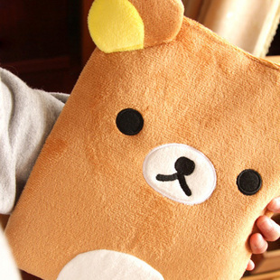  轻松熊ipad2 ipad3平板电脑套可爱毛绒保护套 内胆包 立体耳朵