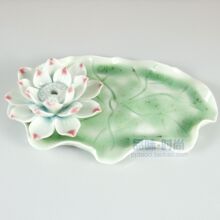 【PP陶瓷】 香薰台 香炉 莲花 荷花 插香 香火旺旺 时尚居家A