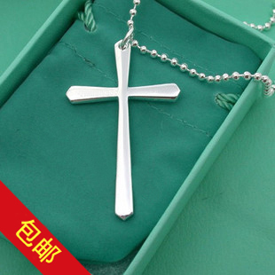  925纯银饰品 男士十字架项链 个性 简约时尚 男款 新年礼物 包邮