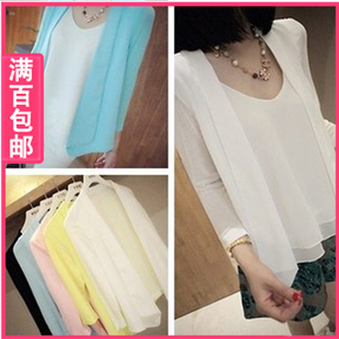 2014春装夏装新款韩版<em>女装</em>夏季<em>上衣白色</em>修身