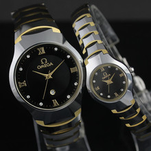 Omega / Omega Swiss quartz movement accurate water-proof tungsten steel sheet sapphire couple