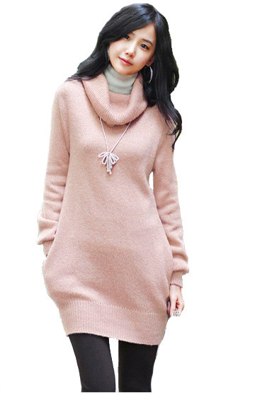 正品实拍-JN118日韩流行宽松<em>休闲高领长款毛</em>