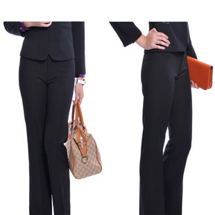  秒杀 高档 修身免烫 中腰 女装 女士 西裤 西装裤 长裤 正装裤子