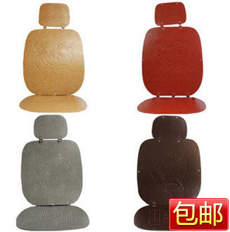 秒杀限时抢购 水牛皮汽车坐垫五件套 牛皮汽车座垫 通用款 多图案