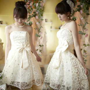 Rare Korean belly band Delta short style bridesmaid dress sweet toast bride and bridesmaid dress evening dress suit