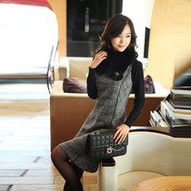 Sweet winter dresses new style slim Korean ladies ' Barret vest skirt base skirt T1286