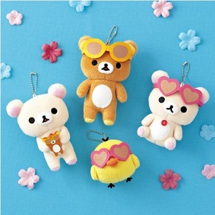 日本正版san-xrilakkuma轻松小熊松弛熊，挂件公仔娃娃礼物