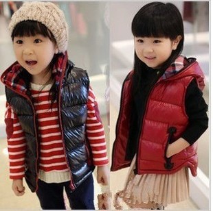  秋冬季新款童装 男女童加厚保暖棉马甲 儿童韩版拉链背心