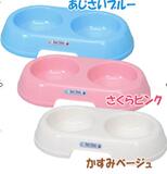 三金冠 594061 日本爱丽思IRIS宠物双碗食盆 PT-300