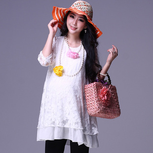 Savvy Mommy Han new fashion women dress in summer, soft loose women mounted large bellies Po Mommy put 267