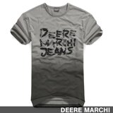 【5折】DEERE MARCHI 莱卡经典时尚LOGO男士短袖T恤DM360灰