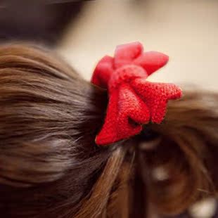  10309 名朵饰品 发绳毛线蝴蝶结发圈头花 头饰结婚发饰韩版韩国