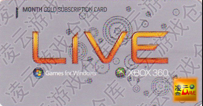 Xbox360 Xbox Live 港服 金会员 1个月 月卡 非季卡 非年卡 点卡