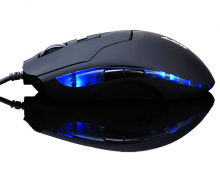 包邮 Ajazz黑爵 A1080 专业游戏鼠标 精准6D按键 幻彩甲虫 USB