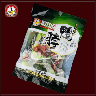  温州特产初旭卤鸭脖子独立包装 酱香味250克一包 香辣味100克1包