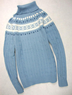 冲五钻 休闲通勤 红色 麻花 插肩 <em>高领</em> 提花 <em>毛衣</em>