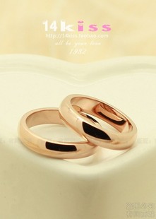  彩金婚戒情侣戒指情侣对戒韩版18K玫瑰金潮人钻戒复古尾戒