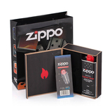 原装正品ZIPPO打火机 配件 礼盒套装B(含礼盒,礼袋,煤油,火石)