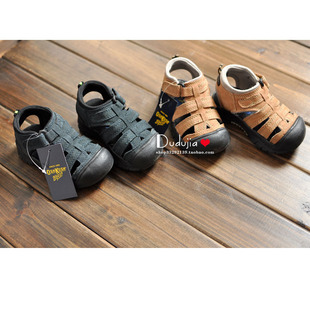  童鞋新款 儿童包头凉鞋魔术贴防滑 夏季女童宝宝男童凉鞋 潮