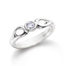 TIFFANY plata de ley 925 joyas anillo con dos orificios de novia de regalo de cumpleaños especialmente a las niñas anillos de plata esterlina