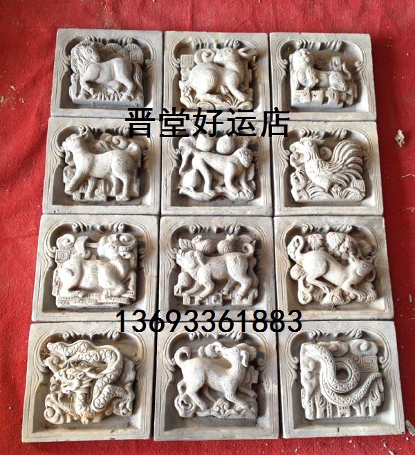 Shanxi Antique brick The screen ornament Decoration animal mural High relief Chinese Zodiacin the Basic building materials , Brick , Brick category - from Buy2taobao.com to provide professional Taobao agent buy service
