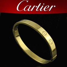 [Fina] contra la calidad de oro Cartier Cartier pulsera brazalete de modelos masculinos y femeninos