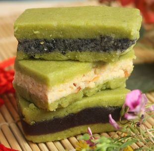  嘉华绿豆糕 什锦味道300克 花生 芝麻 豆沙 云南特产昆明分秒食品