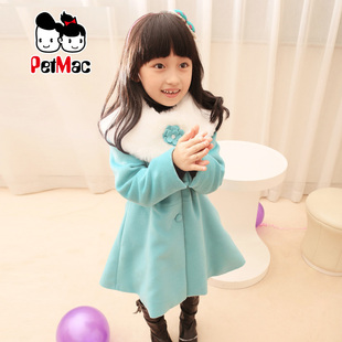  女大童冬装新款毛呢妮子大衣外套韩版童装儿童大女童新年春装