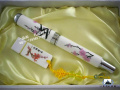 银色梅花 陶瓷笔+8G红梅报春U盘 青花瓷礼品 中国风 儿童节礼物
