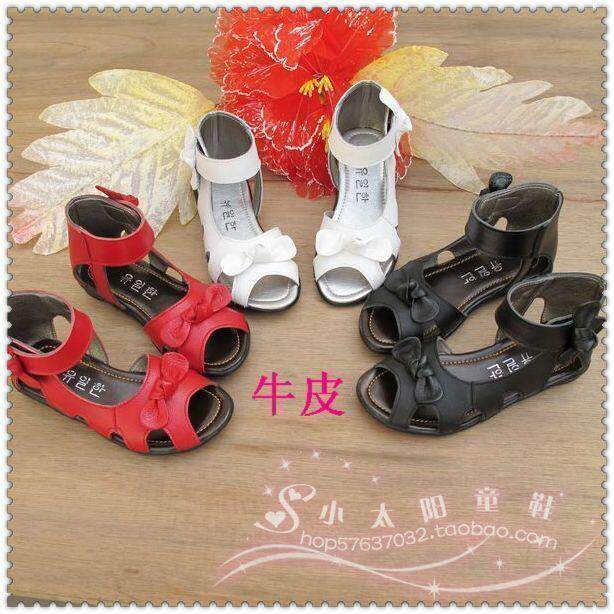 秒杀 热卖时尚女孩凉鞋 真皮罗马凉鞋 中大童凉鞋26 36