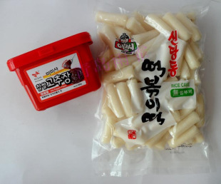 新品冲冠 韩国特产食品 年糕条907克+美味思甜辣椒酱500克调味品