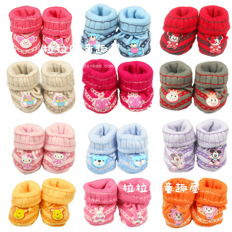 男女<em>婴儿出生</em>新生<em>宝宝</em>必备用品棉鞋春秋冬加厚