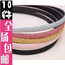 1375 韩国饰品 人气热卖闪亮磨砂珠珠糖果色发饰发箍头箍