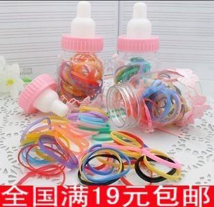  儿童饰品 奶瓶装 七彩橡皮筋 头绳 发绳 发饰品 头饰 批发