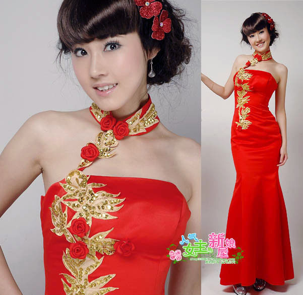 古典与现代完美结合修身新娘礼服